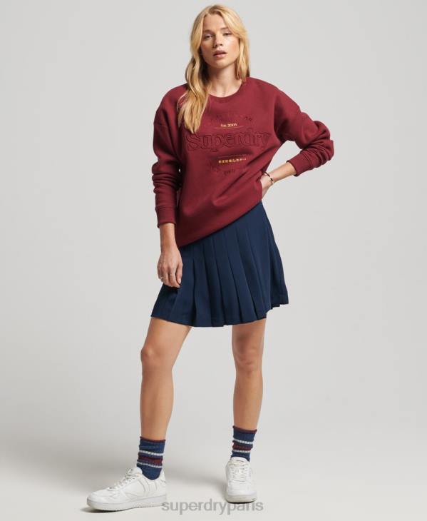 Superdry femmes sweat à capuche établi D64Z6021 vêtements rouge