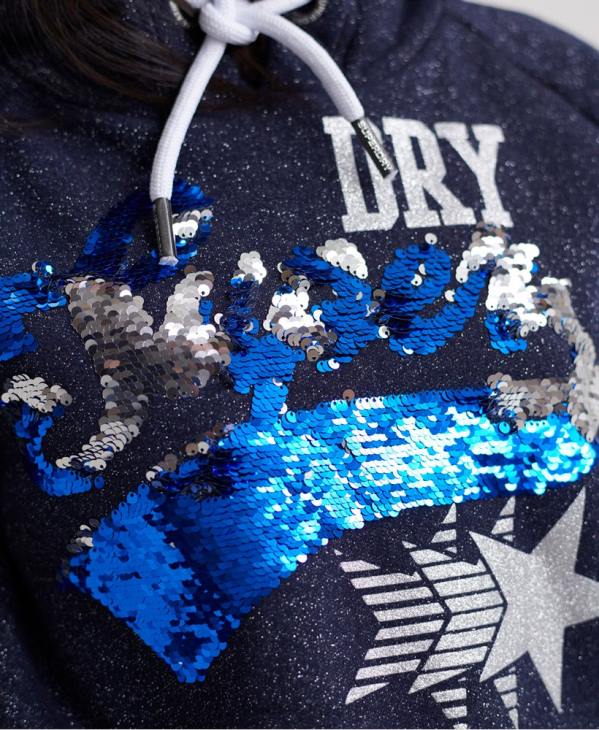 Superdry femmes sweat à capuche étoile boutique D64Z3509 vêtements marine
