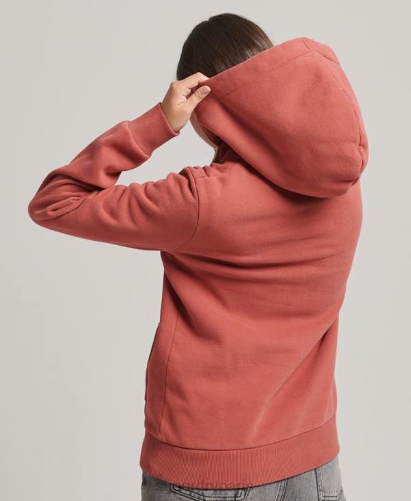 Superdry femmes sweat à capuche universitaire style script D64Z3398 vêtements orange