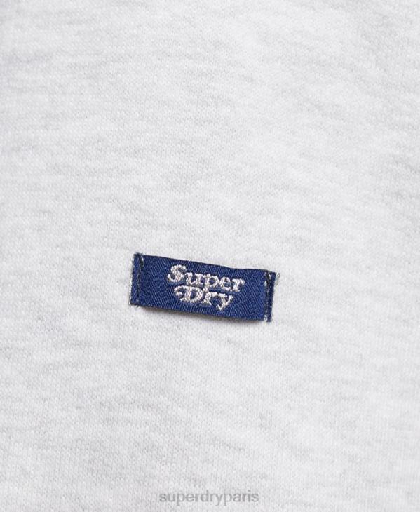 Superdry femmes sweat à capuche vintage avec remplissage scénarisé D64Z2223 vêtements gris clair