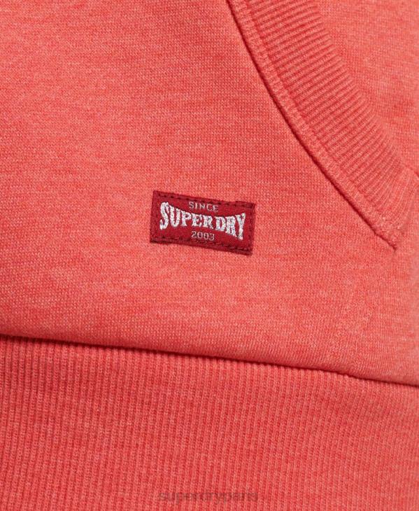 Superdry femmes sweat à capuche vintage collégial scénarisé D64Z2313 vêtements corail