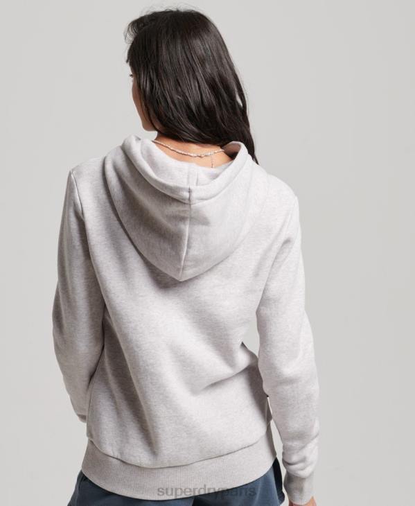 Superdry femmes sweat à capuche vintage cooper D64Z3299 vêtements gris clair