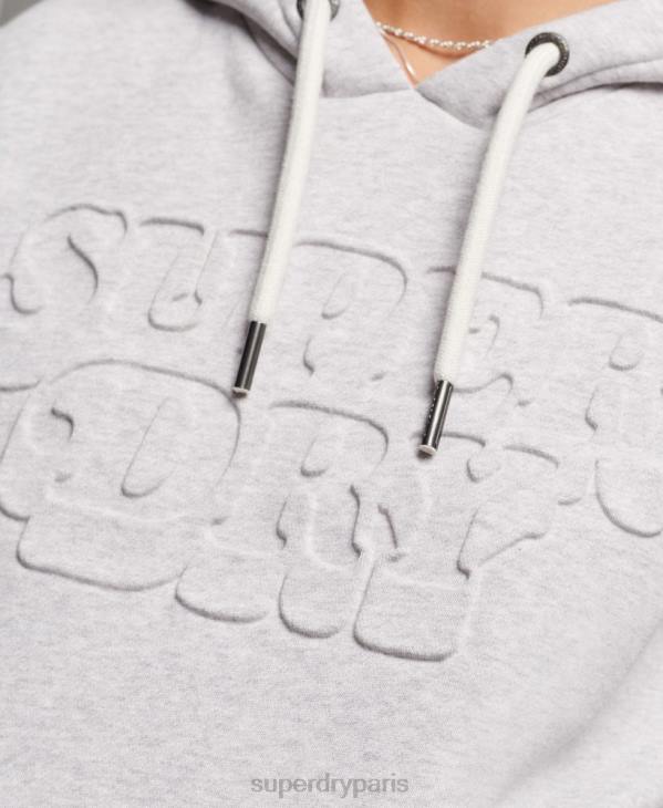 Superdry femmes sweat à capuche vintage cooper D64Z3299 vêtements gris clair