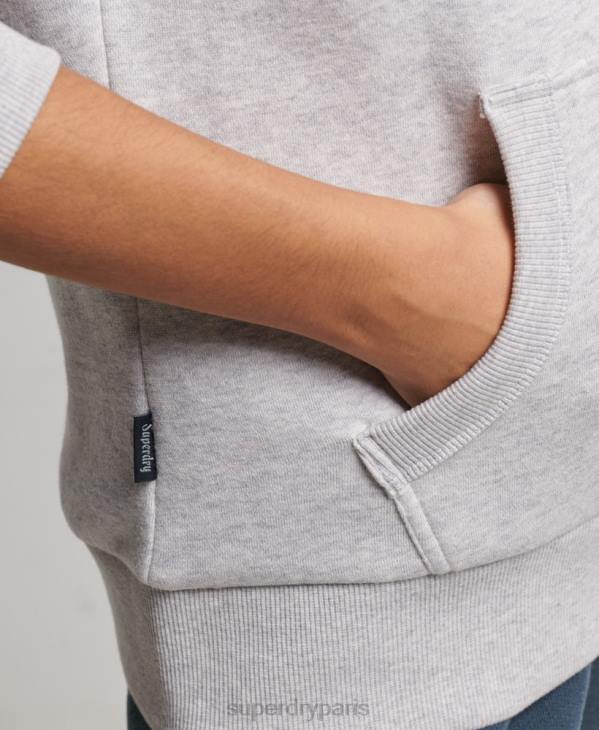 Superdry femmes sweat à capuche vintage cooper D64Z3299 vêtements gris clair