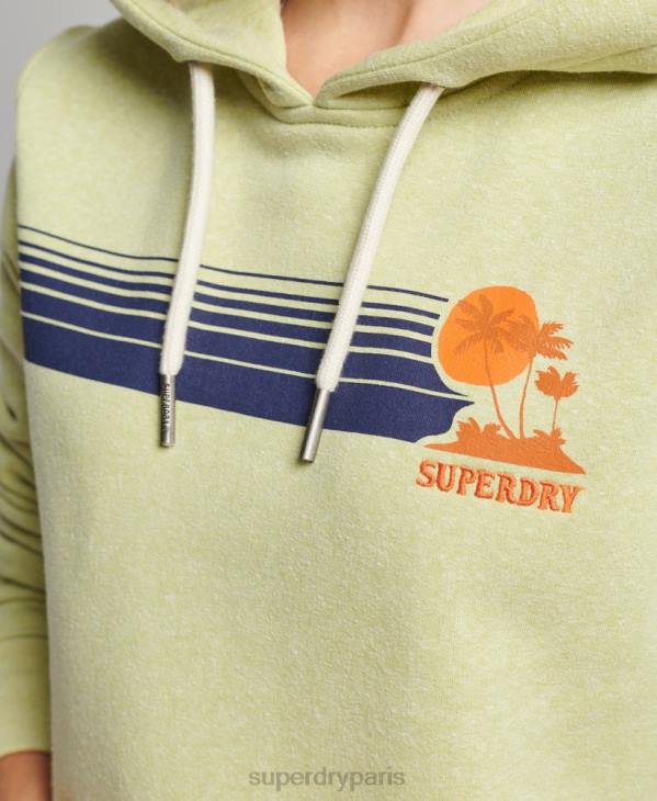 Superdry femmes sweat à capuche vintage grands espaces D64Z2168 vêtements vert