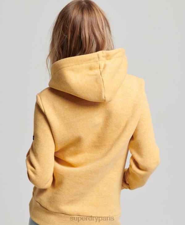 Superdry femmes sweat à capuche vintage grands espaces D64Z2258 vêtements jaune