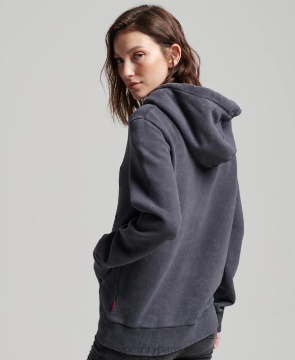 Superdry femmes sweat à capuche vintage merch store D64Z3367 vêtements noir
