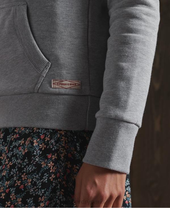 Superdry femmes sweat à capuche workwear D64Z3507 vêtements gris foncé