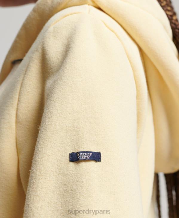 Superdry femmes sweat à capuche zippé arc-en-ciel vintage D64Z2208 vêtements jaune