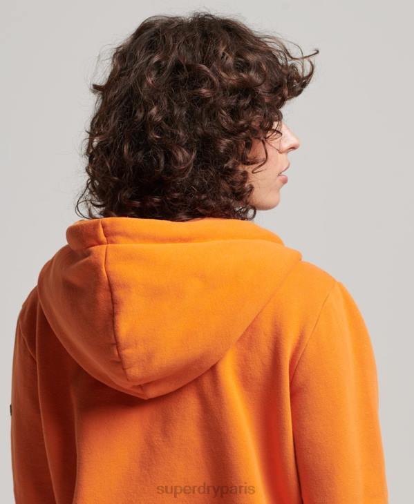 Superdry femmes sweat à capuche zippé arc-en-ciel vintage D64Z2288 vêtements orange