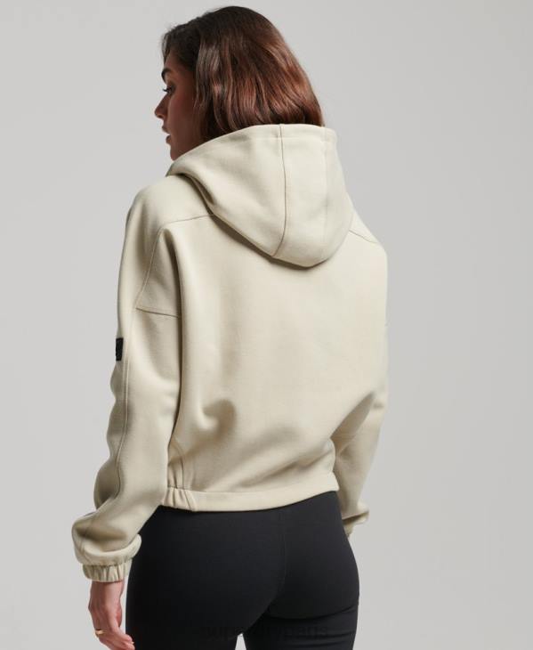 Superdry femmes sweat à capuche zippé code tech D64Z3267 vêtements beige