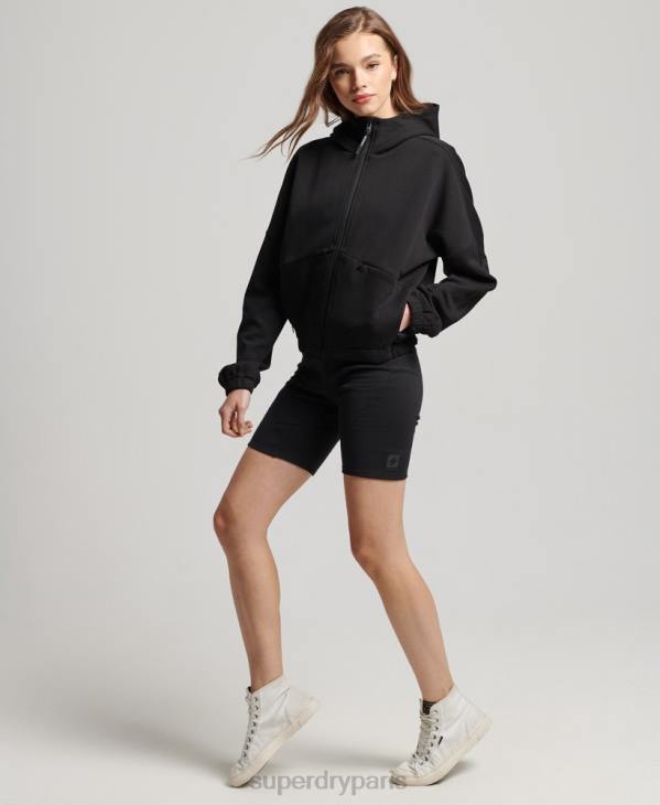 Superdry femmes sweat à capuche zippé code tech D64Z3342 vêtements noir