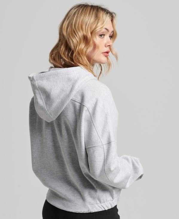 Superdry femmes sweat à capuche zippé code tech D64Z5847 vêtements gris
