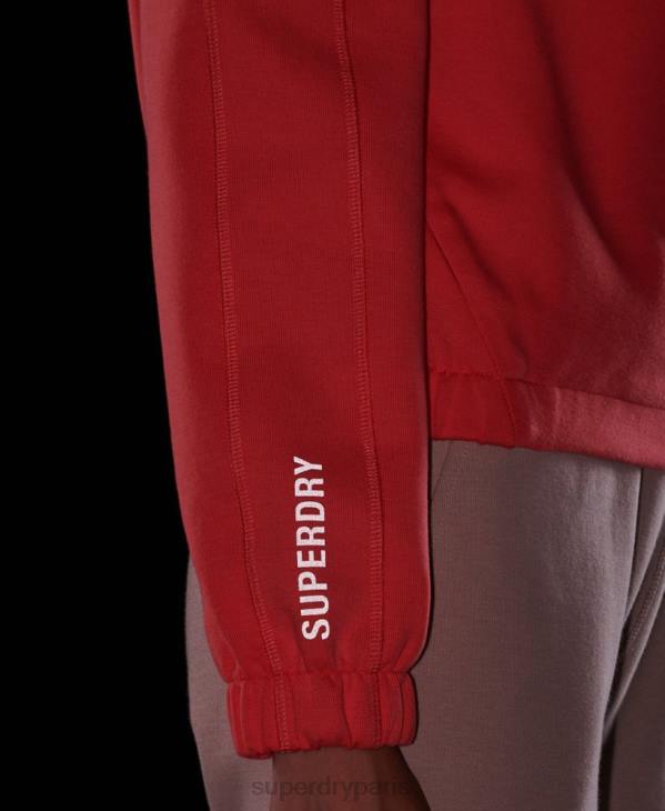 Superdry femmes sweat à capuche zippé code tech D64Z5888 vêtements corail