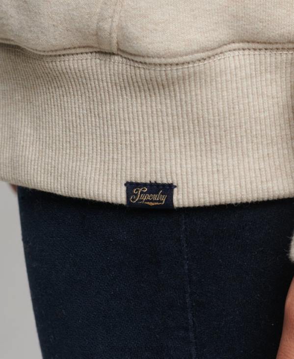 Superdry femmes sweat à capuche zippé doublé borg essential D64Z5743 vêtements crème