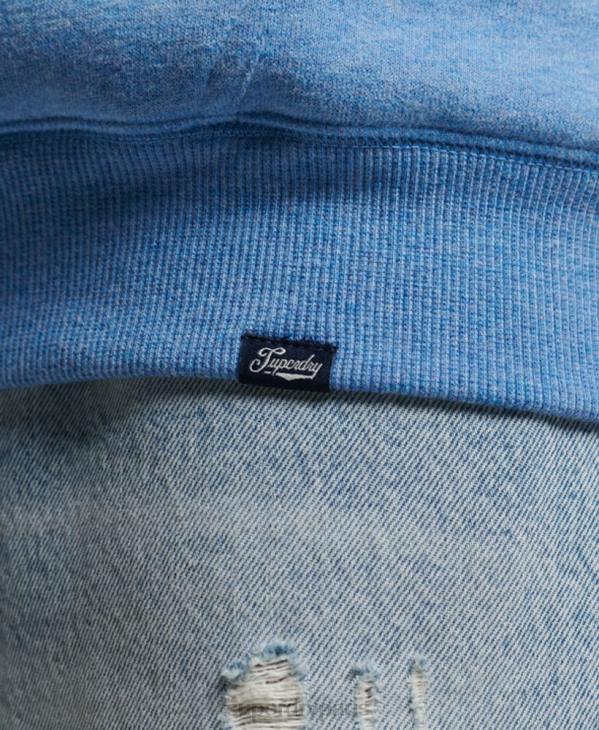 Superdry femmes sweat à capuche zippé doublé borg essential D64Z5750 vêtements bleu