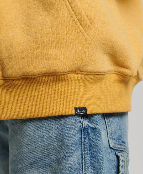 Superdry femmes sweat à capuche zippé doublé borg essential D64Z5754 vêtements jaune