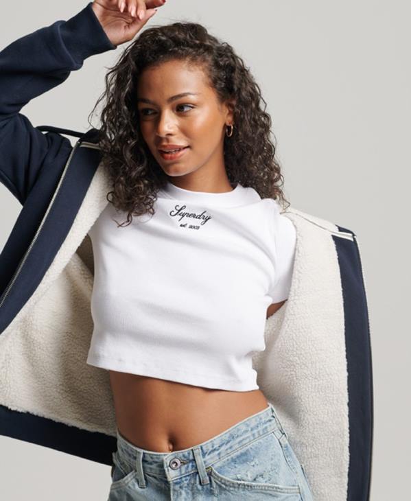 Superdry femmes sweat à capuche zippé doublé borg essential D64Z5755 vêtements marine