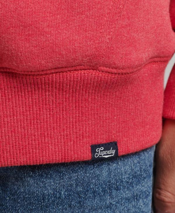 Superdry femmes sweat à capuche zippé doublé borg essential D64Z5842 vêtements rouge