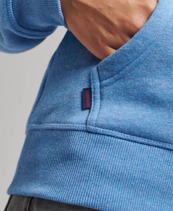 Superdry femmes sweat à capuche zippé essentiel en coton bio D64Z3301 vêtements bleu