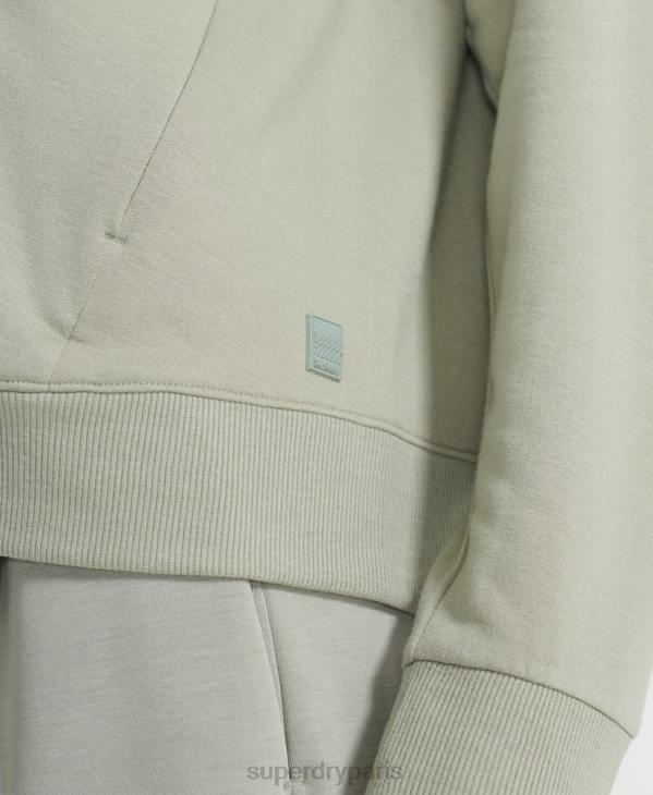Superdry femmes sweat à capuche zippé flex D64Z5917 vêtements vert
