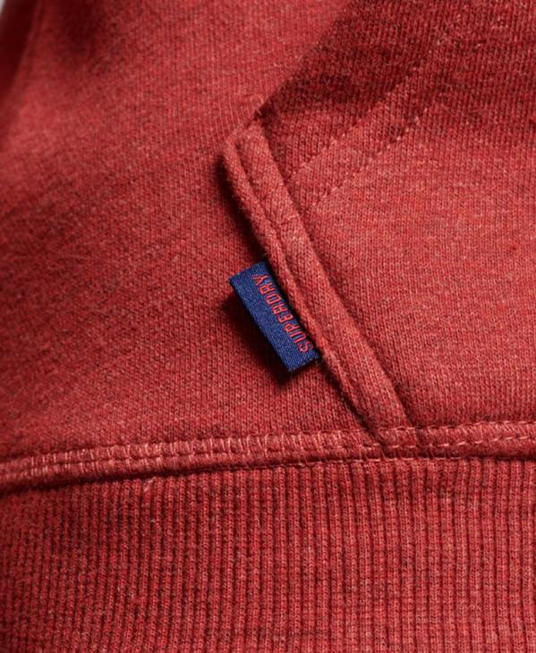 Superdry femmes sweat à capuche zippé à logo brodé D64Z3315 vêtements rouge