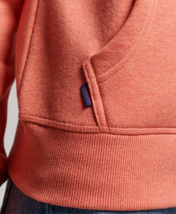 Superdry femmes sweat à capuche zippé à logo brodé D64Z3388 vêtements corail