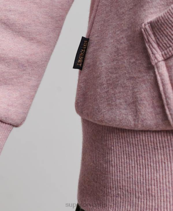 Superdry femmes sweat à capuche zippé à logo vintage D64Z2239 vêtements rose