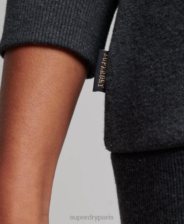 Superdry femmes sweat à capuche zippé à logo vintage D64Z2260 vêtements marine