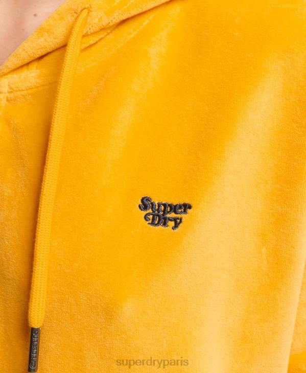 Superdry femmes sweat à capuche zippé vintage D64Z3439 vêtements or