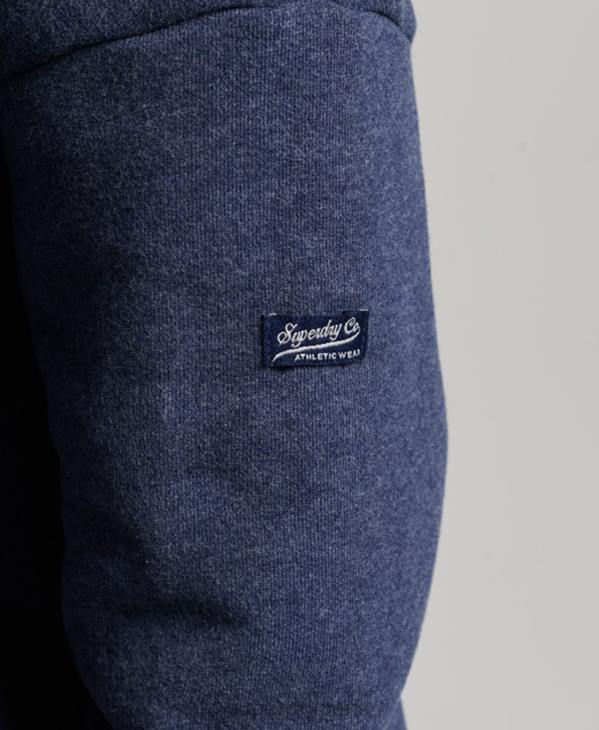Superdry femmes sweat à capuche zippé vintage college D64Z5869 vêtements marine