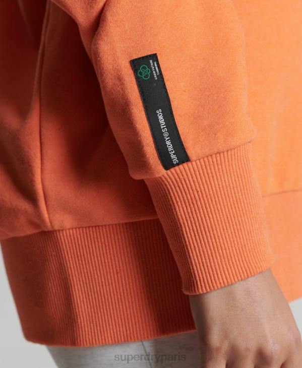 Superdry femmes sweat city crew recyclé D64Z5971 vêtements orange