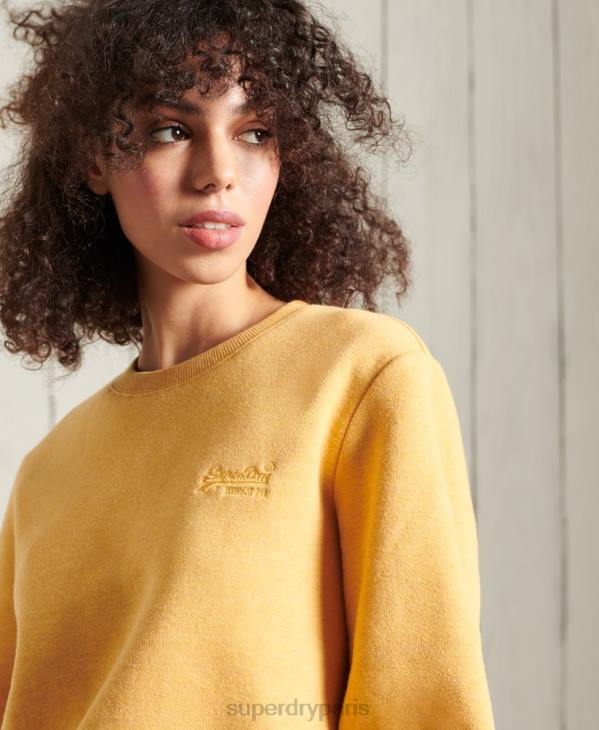 Superdry femmes sweat classique à étiquette orange D64Z5983 vêtements jaune