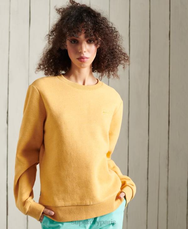 Superdry femmes sweat classique à étiquette orange D64Z5983 vêtements jaune