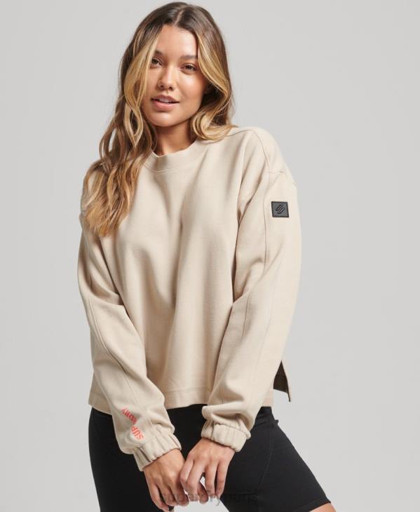 Superdry femmes sweat code tech crew D64Z5773 vêtements beige