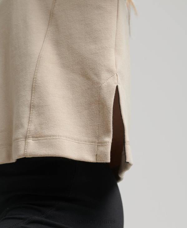 Superdry femmes sweat code tech crew D64Z5773 vêtements beige