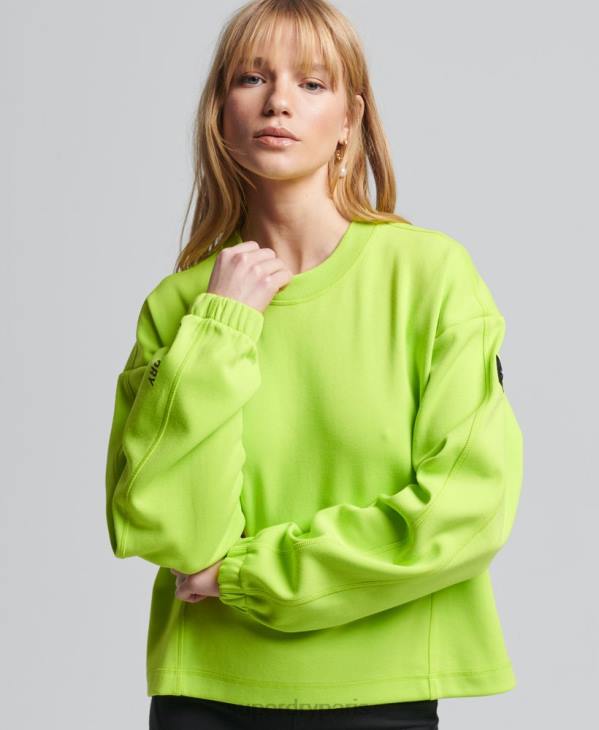 Superdry femmes sweat code tech crew D64Z5797 vêtements vert