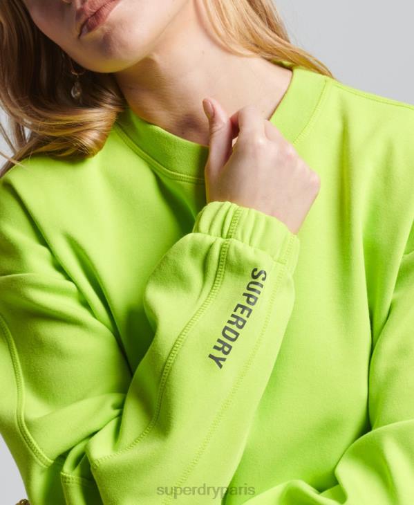 Superdry femmes sweat code tech crew D64Z5797 vêtements vert