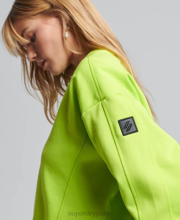 Superdry femmes sweat code tech crew D64Z5797 vêtements vert