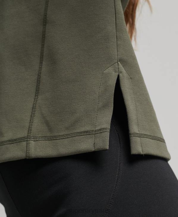 Superdry femmes sweat code tech crew D64Z5921 vêtements kaki