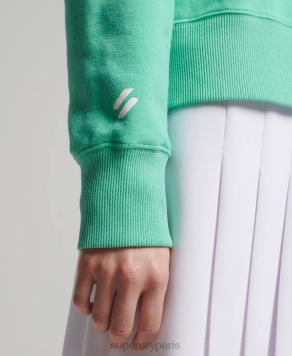 Superdry femmes sweat à demi-fermeture éclair core sport D64Z6082 vêtements vert