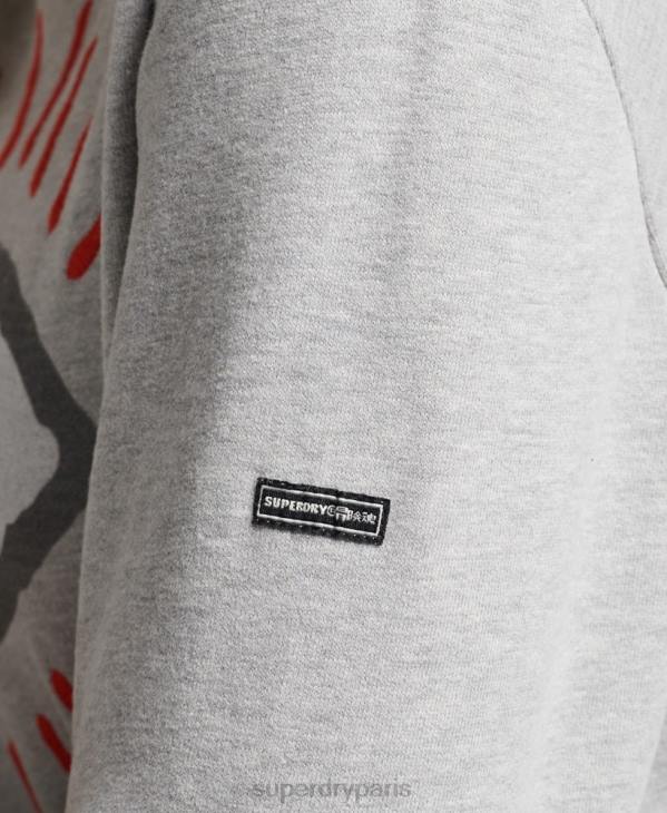 Superdry femmes sweat folk nomade D64Z3479 vêtements gris