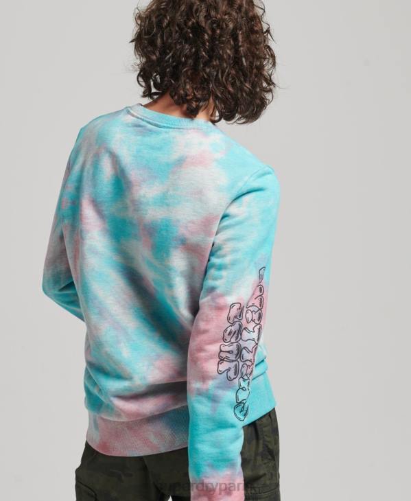 Superdry femmes sweat graphique dans les bois D64Z3340 vêtements gris