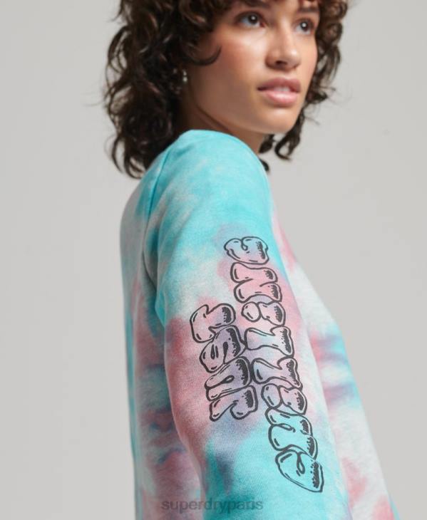 Superdry femmes sweat graphique dans les bois D64Z3340 vêtements gris