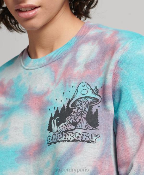 Superdry femmes sweat graphique dans les bois D64Z3340 vêtements gris