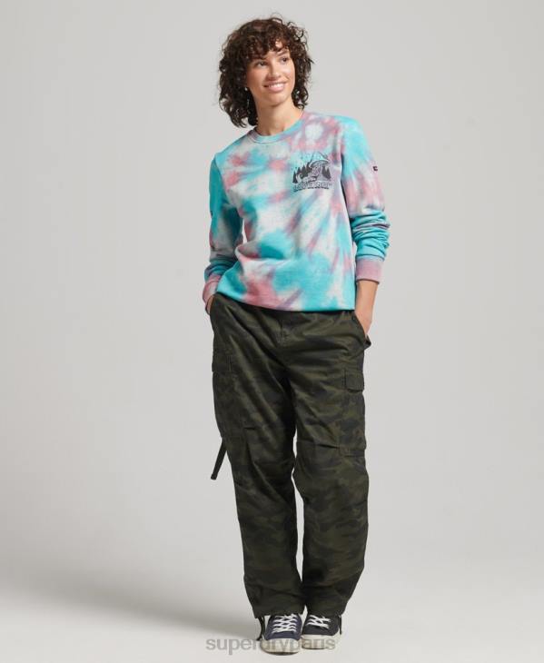 Superdry femmes sweat graphique dans les bois D64Z3340 vêtements gris