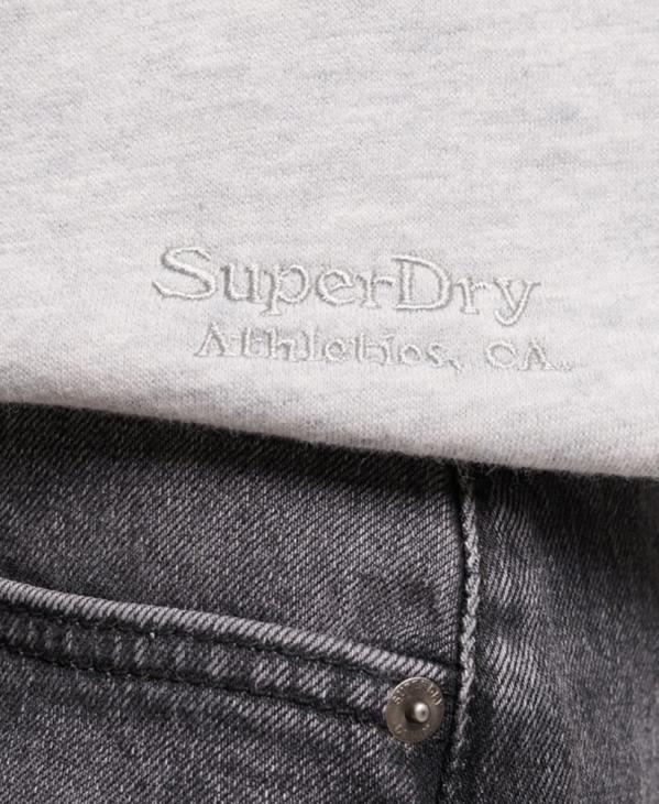 Superdry femmes sweat à logo brodé vintage D64Z3429 vêtements gris clair