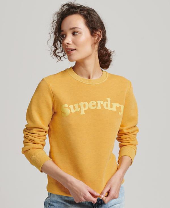 Superdry femmes sweat à logo cooper classic 70s D64Z5786 vêtements or