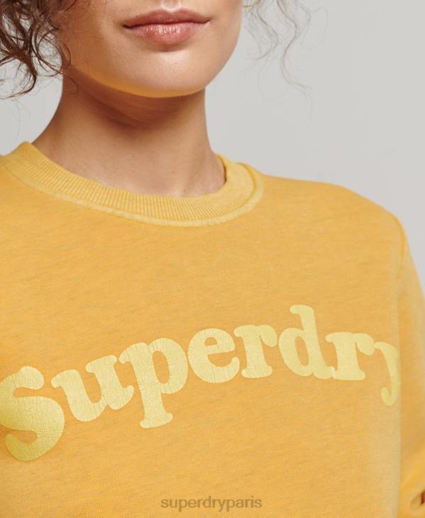 Superdry femmes sweat à logo cooper classic 70s D64Z5786 vêtements or