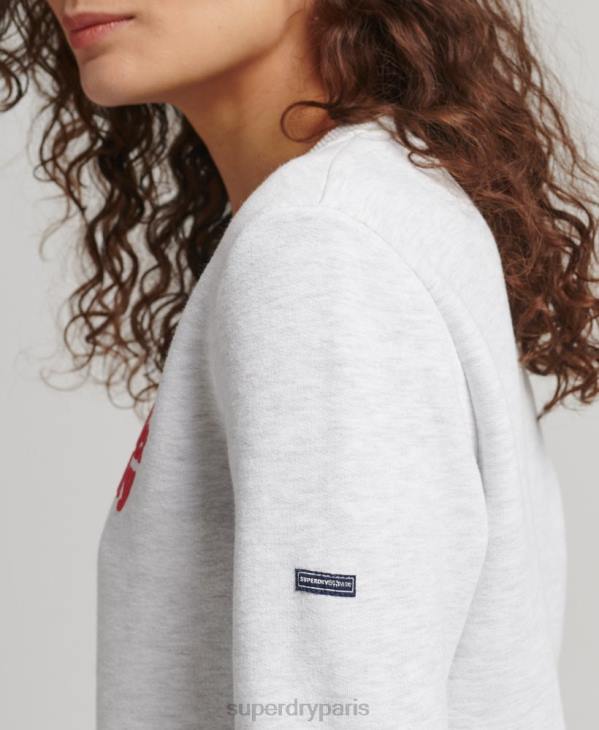Superdry femmes sweat à logo cooper classic 70s D64Z5870 vêtements gris clair